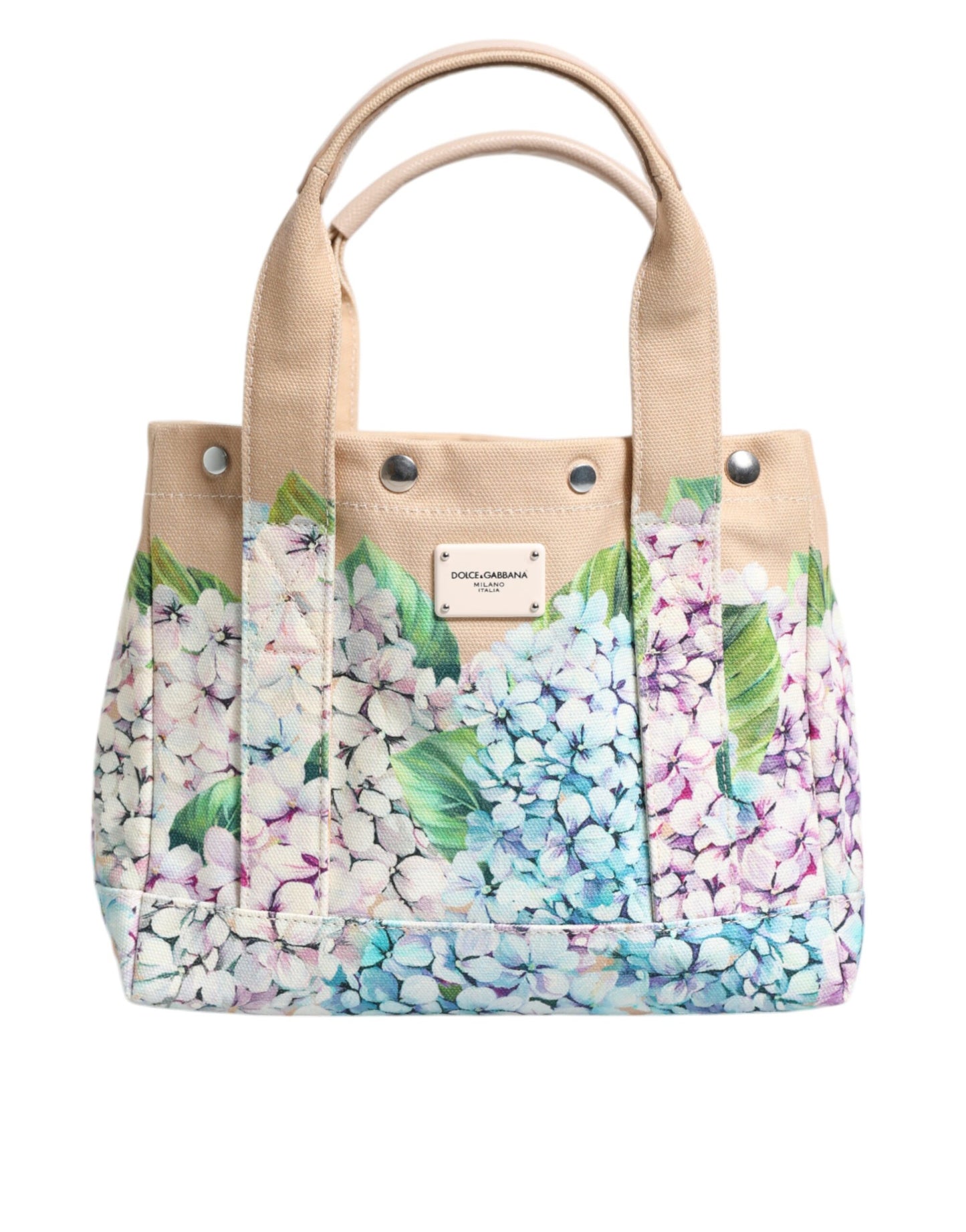 Multicolor Floral Canvas TANIA Top Handle Tote Bag