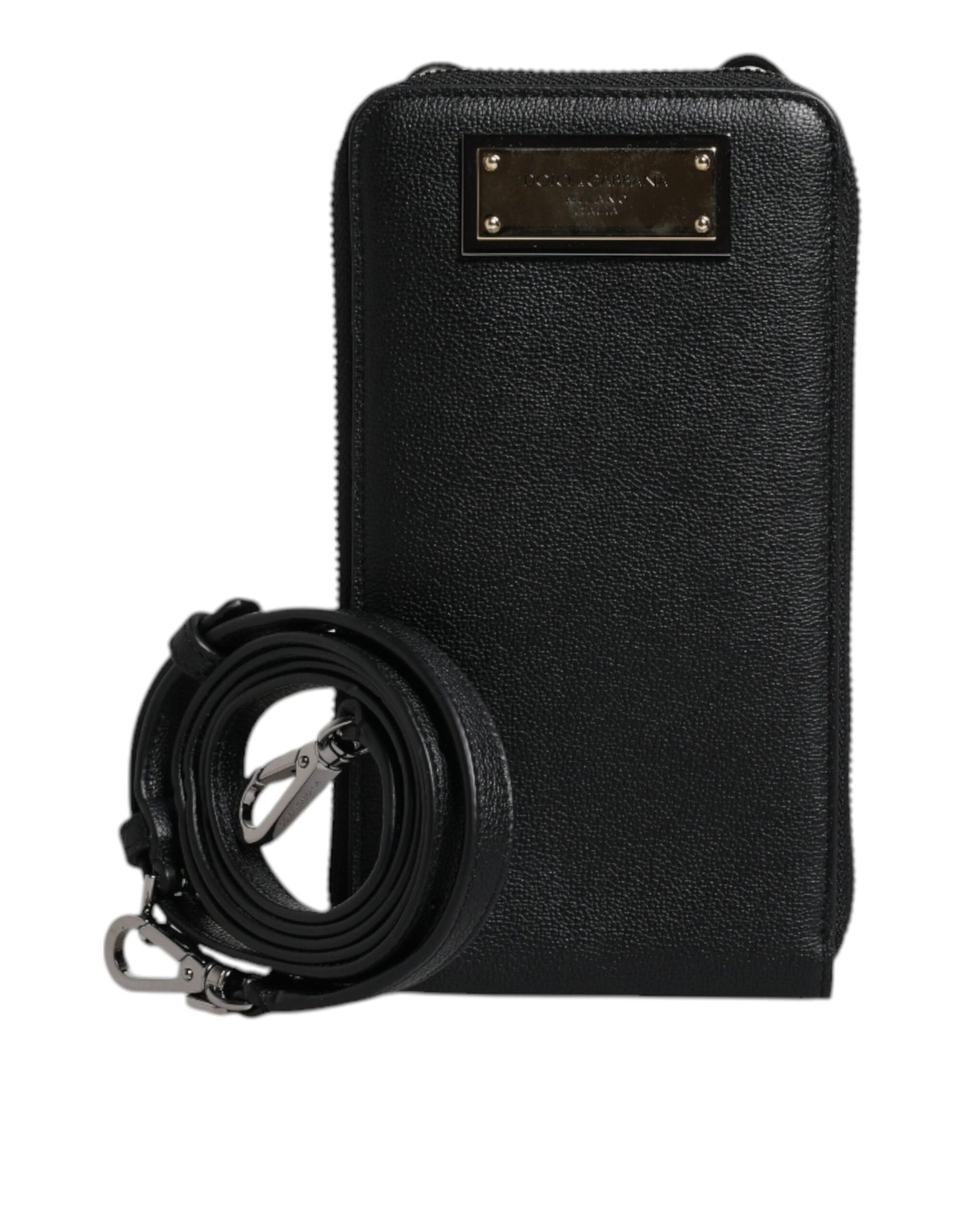 Black Leather Purse Crossbody Sling Phone Bag