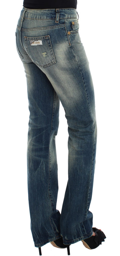 Sleek Flair Leg Low Waist Denim