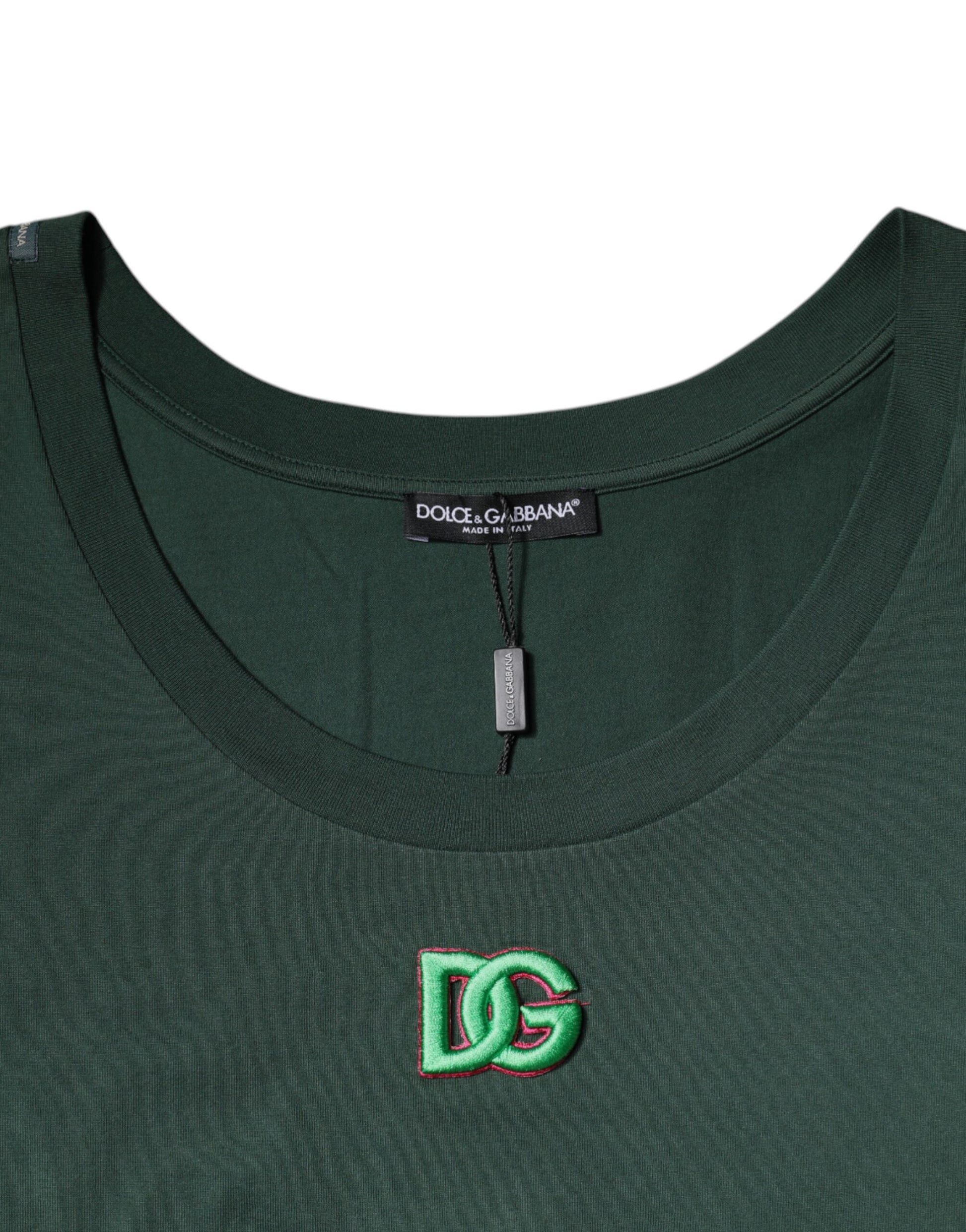 Green DG Sleeveless Round Neck Tank T-shirt