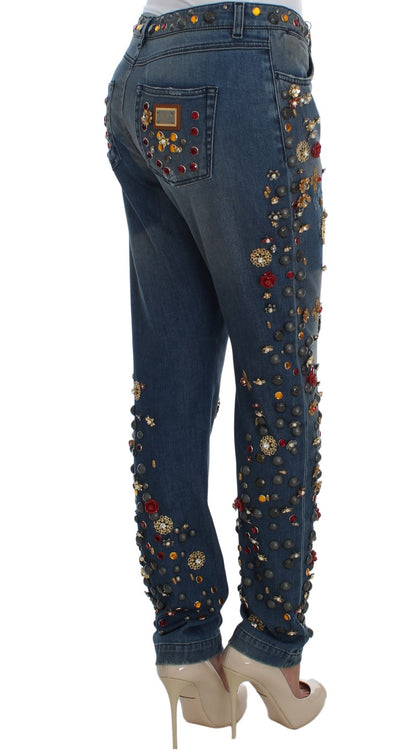 Enchanted Sicily Embellished Boyfriend Jeans