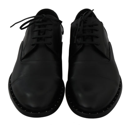 Sleek Black Leather Formal Dress Shoes