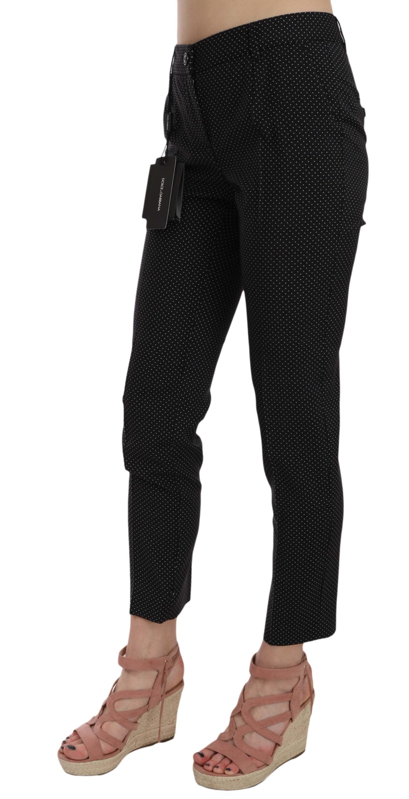 Elegant Black Virgin Wool Trousers